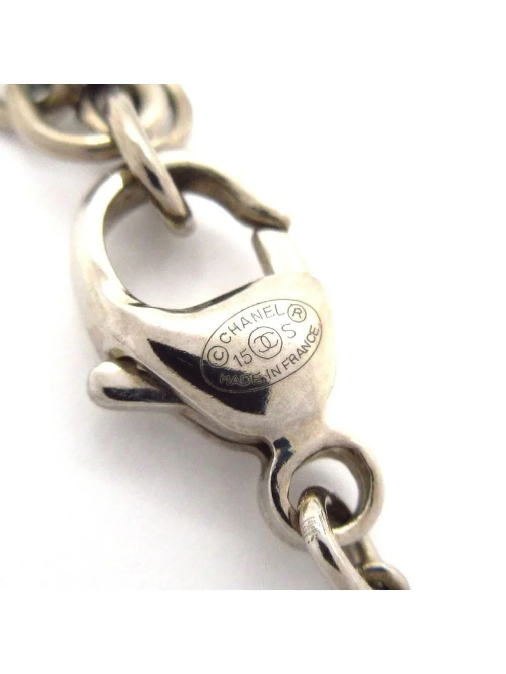 Chanel Necklace CC Logo Silver Yellow Multi Butterfly Flower